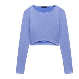 ZARA Long Sleeve Crop Top